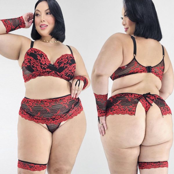 Conjunto Lingerie Plus Size Scarlet